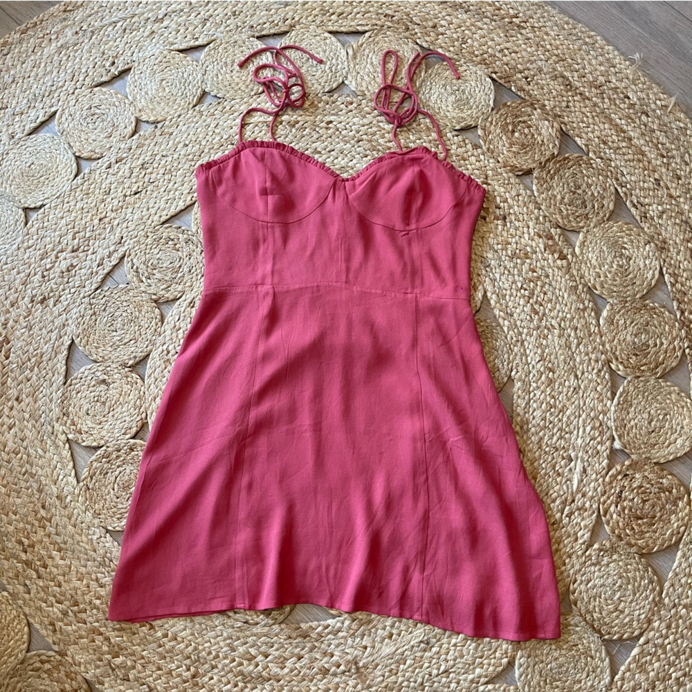 Women's Aritzia Wilfred Size 14 Fable Dress Rosy Red NWT New